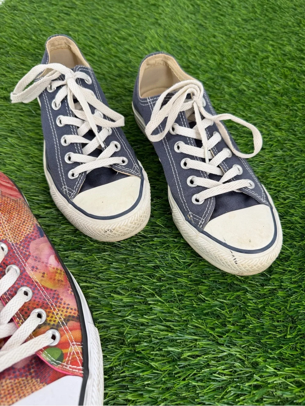Converse Blue & Pink Digital Floral Ankle Low Lace Up Casual Sneaker